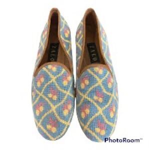 Zalo Needlepoint Smoking Slippers 6.5